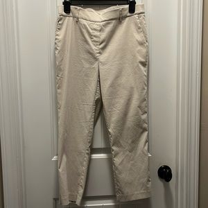 Jules and Leopold tan pinstriped pants